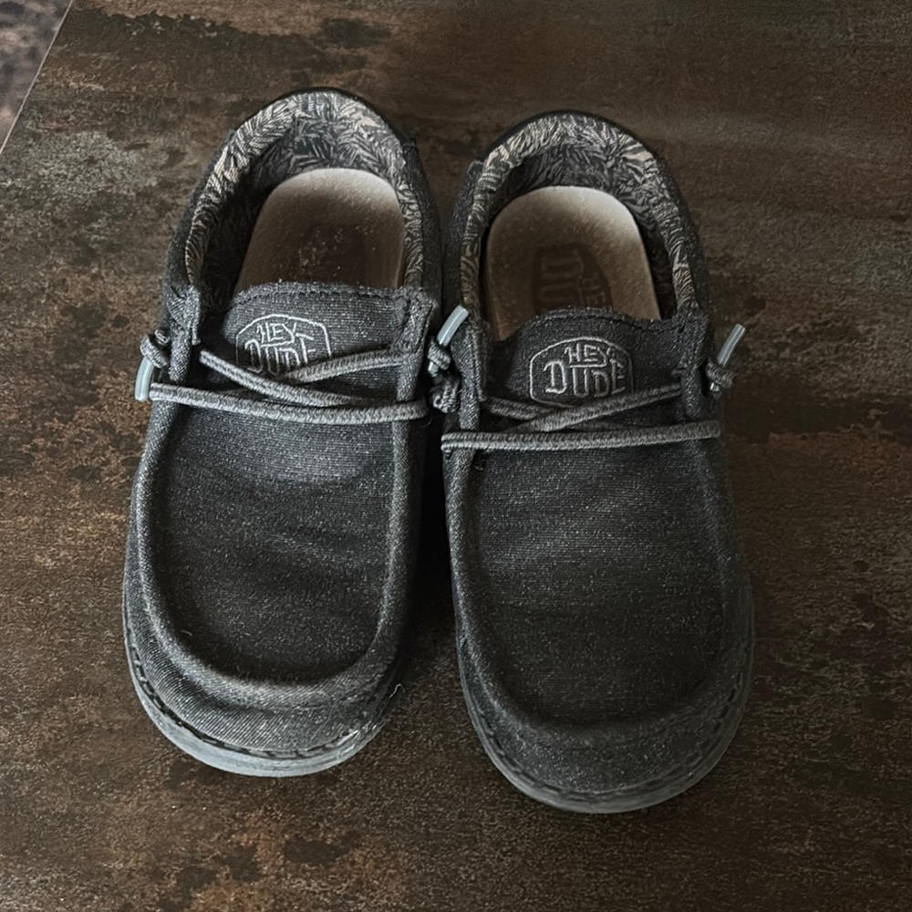 Hey Dude Charcoal Slip-On Shoes size 1